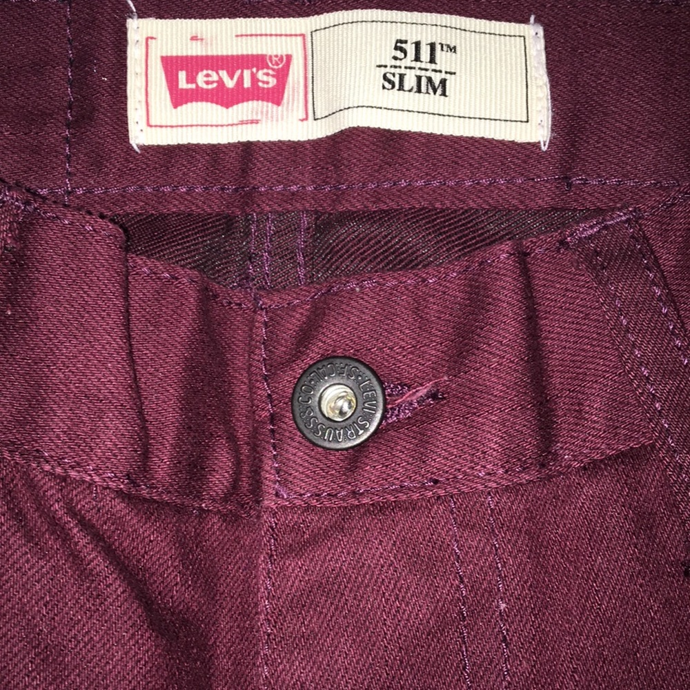 Boys Levi’s 511 Burgundy Jeans Brand New w/o tags
